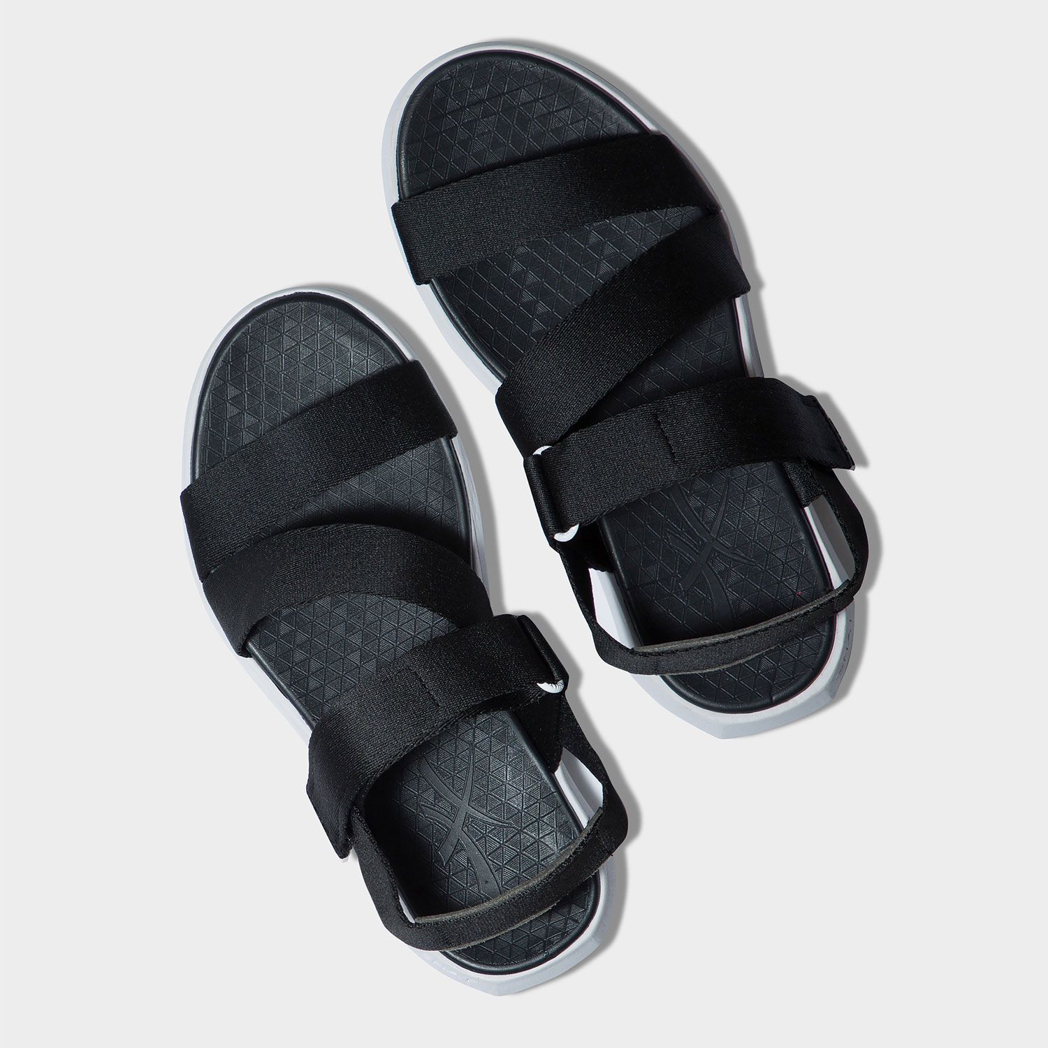 Sandals F5 đen full chéo THM112
