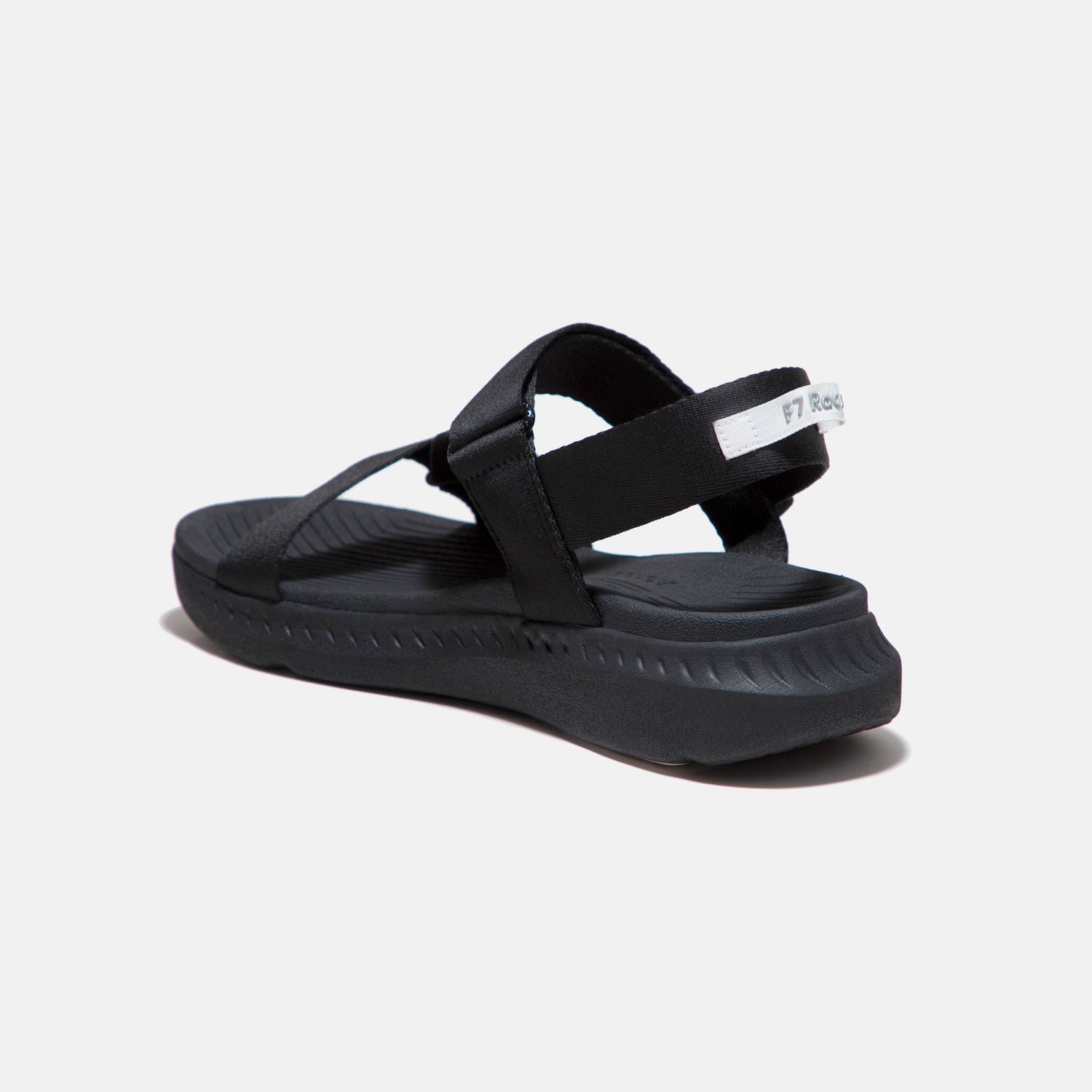 Sandals F7 Racing đế đen phối trắng quai đen F7R1010