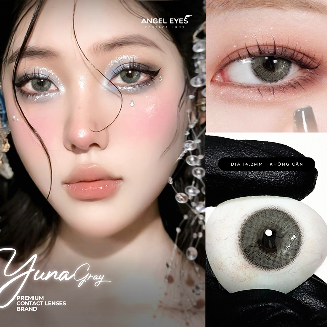 Angel Eyes Plano Collection – a collection of non-prescription colored contact lenses made from PolyHema material
