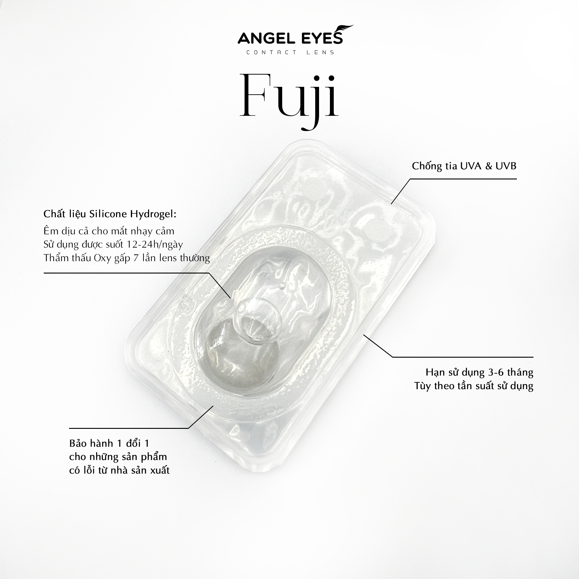 LENS MẮT NHỎ FUJI GRAY - LENS MÀU XÁM KHÓI TÂY SIÊU TỰ NHIÊN VỚI ĐỘ CẬN TỪ 0 - 8 ĐỘ