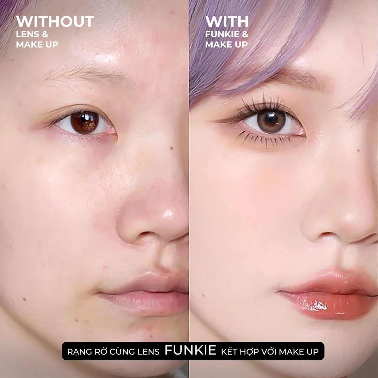 Kính áp tròng xám tây tự nhiên Funkie