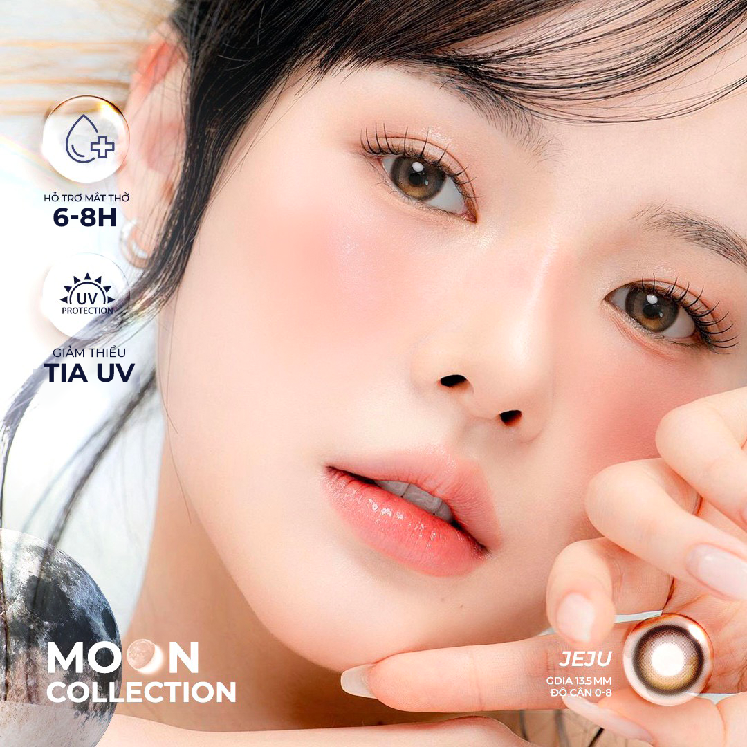 Lens nâu có độ cận Angel Eyes JEJU hiệu ứng loang màu như mắt ướt lens filter đang thịnh hành trên TikTok
