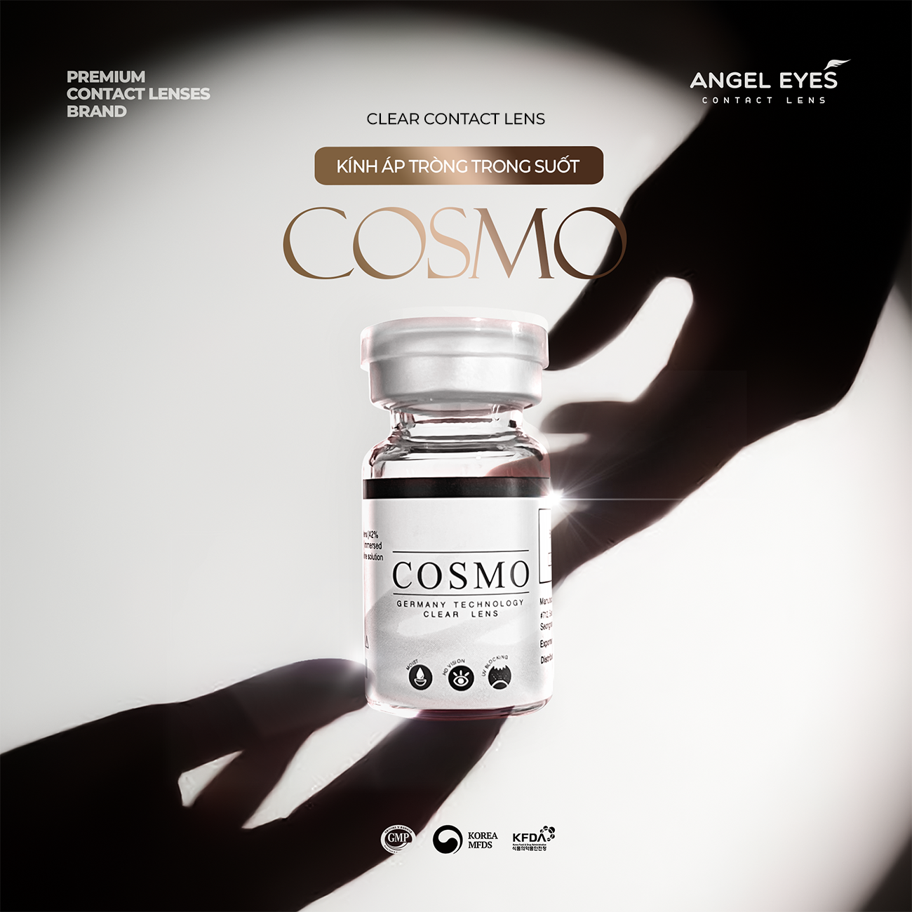 LENS TRONG SUỐT CẬN COSMO CAO CẤP CỦA HÀN QUỐC CÓ ĐỘ TỪ 0 - 15 ĐỘ