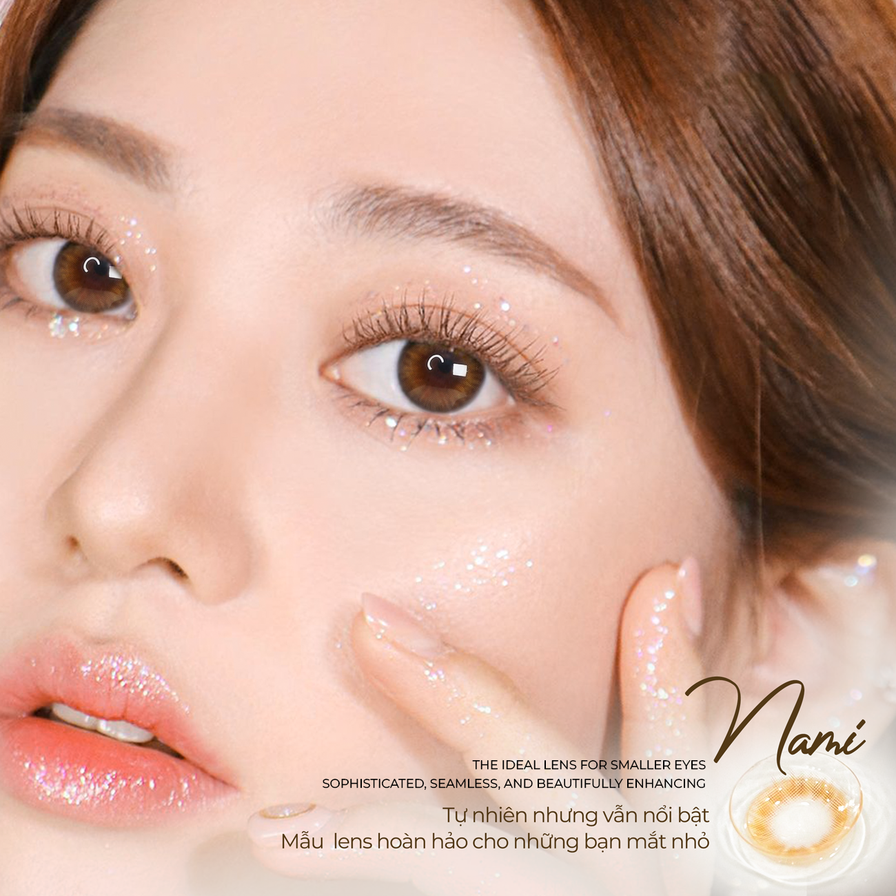 Kính áp tròng nâu tây tự nhiên Nami