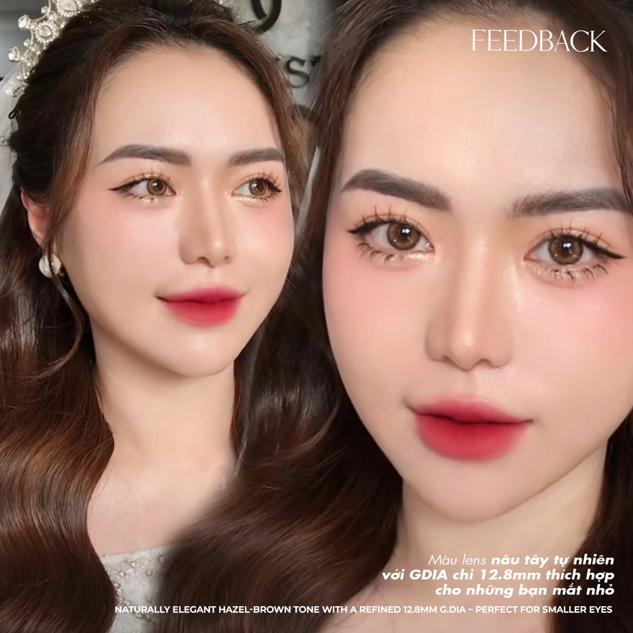 Kính áp tròng nâu tây tự nhiên Nami