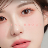  Kính áp tròng màu nâu tự nhiên Angel Eyes OPAL BROWN chất liệu Silicone Hydrogel có độ từ 0 - 8 