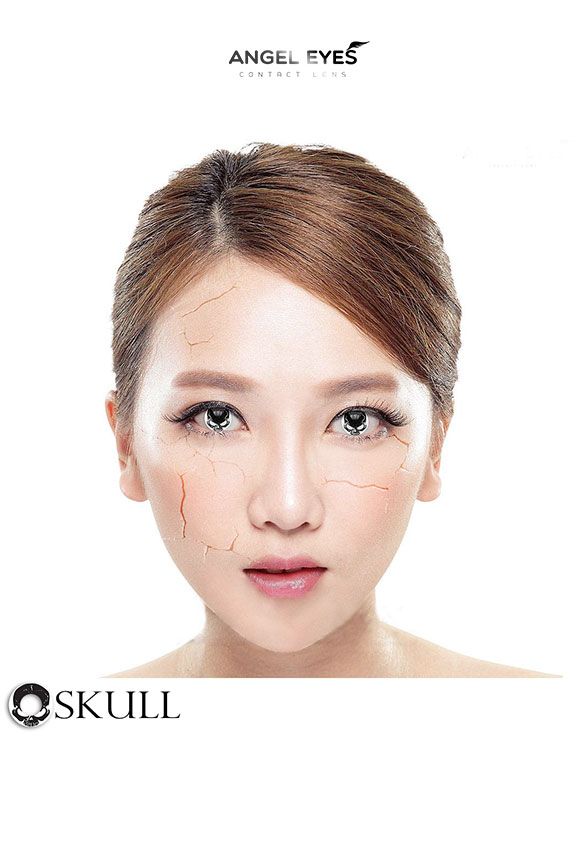 Kính áp tròng Cosplay Skull