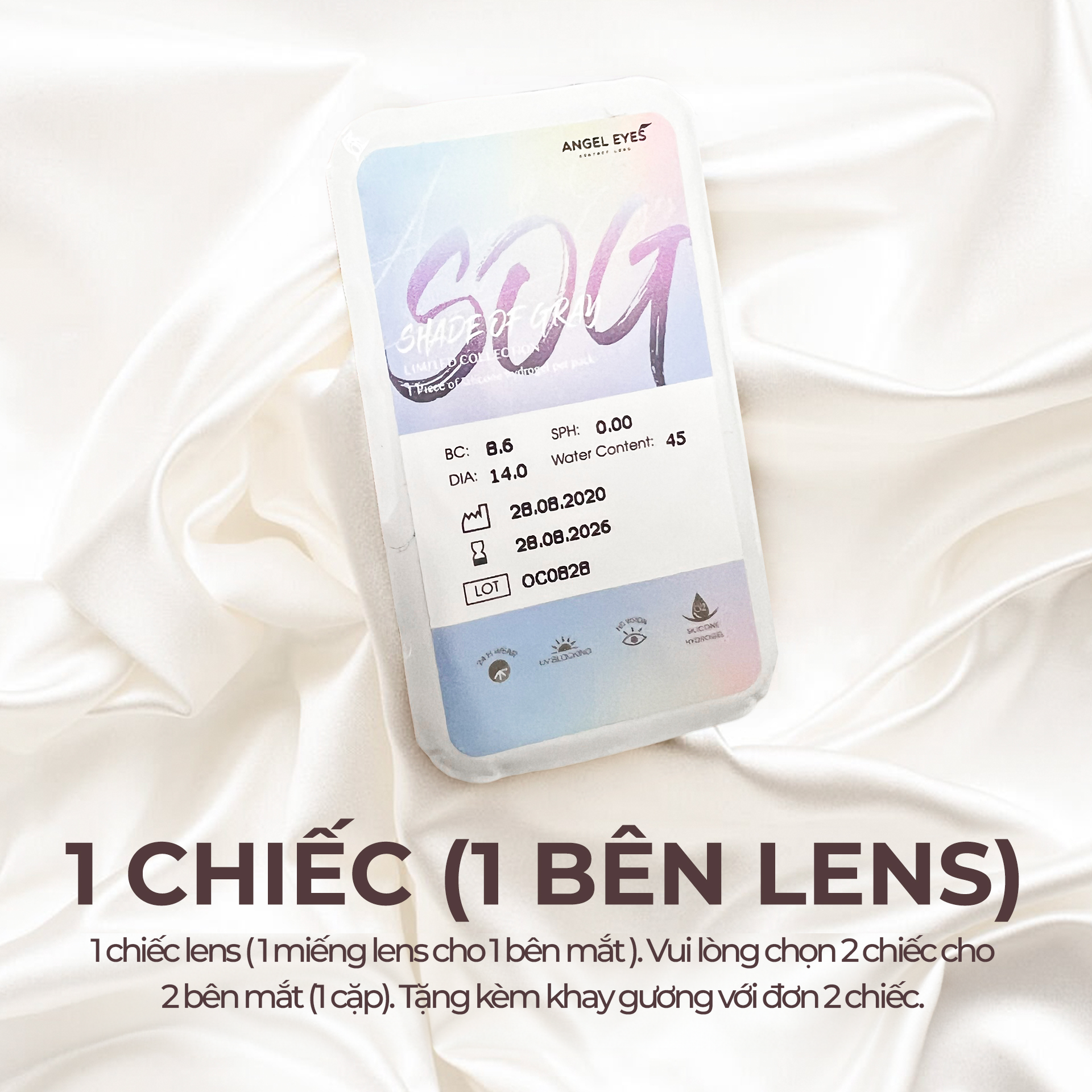 Lens xám xanh Silicone Hydrogel SOG