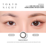  Lens đen áp tròng có độ cận Tokyo Night nhãn hiệu Angel Eyes ( Độ cận 0-8 độ ) - Dia 14.0mm 