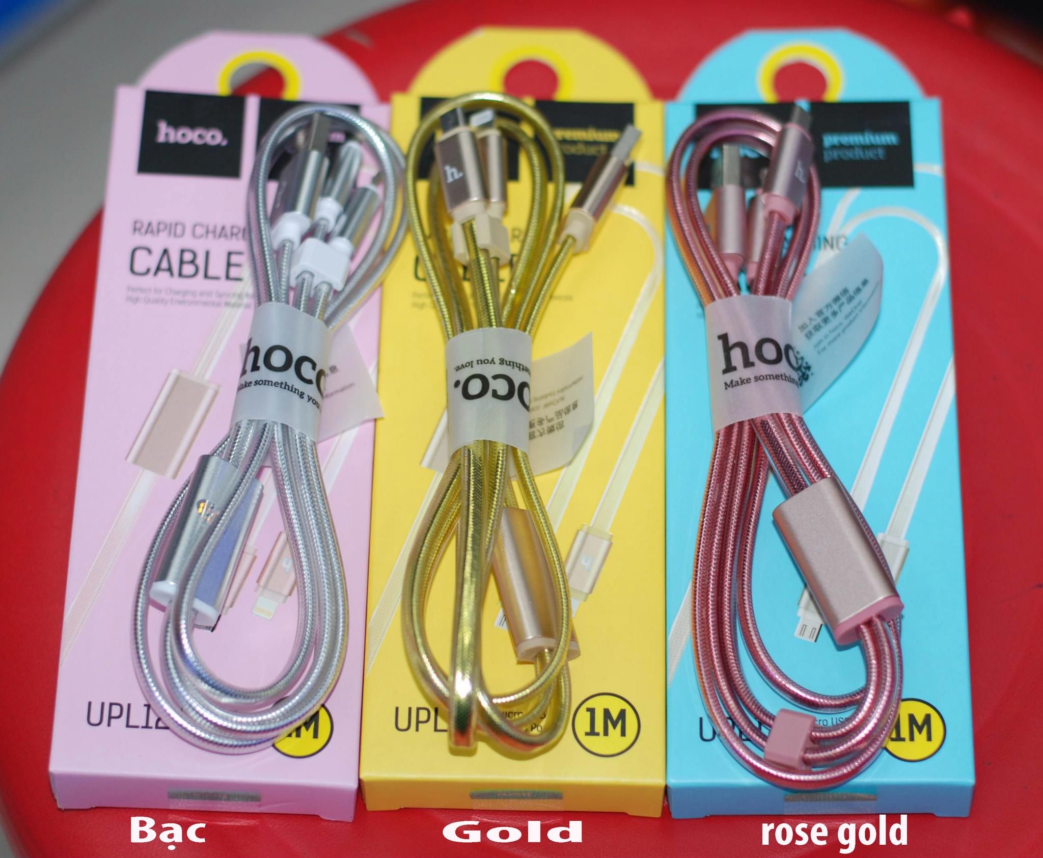 Cáp Led chính hãng HOCO báo đèn khi đang sạc.