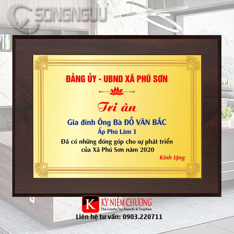 Bảng biểu trưng tri ân khen thưởng giá rẻ