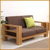 Bộ Sofa Chunky 5 Món Gỗ Sồi Mỹ - Nệm Màu Coffee