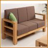 Bộ Sofa Chunky 5 Món Gỗ Sồi Mỹ - Nệm Màu Coffee