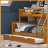 Giường 3 Tầng K.Bed Gỗ Tự Nhiên (1m-1m4-1m)