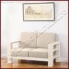 ChunKy White - 2 Chổ Ngồi : Ghế Sofa Đôi - Nệm Ghế Màu Coffee