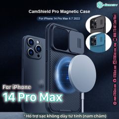 ỐP LƯNG IPHONE 14 PRO MAX NILLKIN CAMSHIELD PRO MAGNETIC NILLKIN HỔ TRỢ SẠC MAGSAFE CHÍNH HÃNG