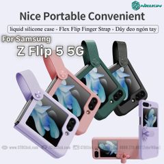 ỐP LƯNG SAMSUNG GALAXY Z FLIP 5 5G NILLKIN Flex Flip Finger Strap liquid silicone - Chính hãng