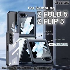 ỐP LƯNG SAMSUNG GALAXY Z FOLD 5 - Z FLIP 5 LIKGUS JAME CHÍNH HÃNG - LƯNG CỨNG TRONG VIỀN DẺO