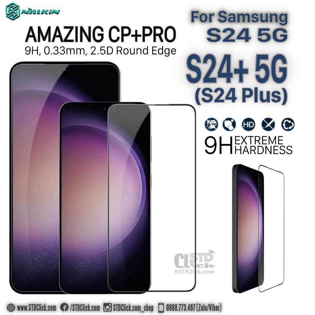 KÍNH CƯỜNG LỰC Samsung Galaxy S24 5G - S24+ 5G ( S24 Plus ) NILLKIN CP+PRO 2.5D CHÍNH HÃNG