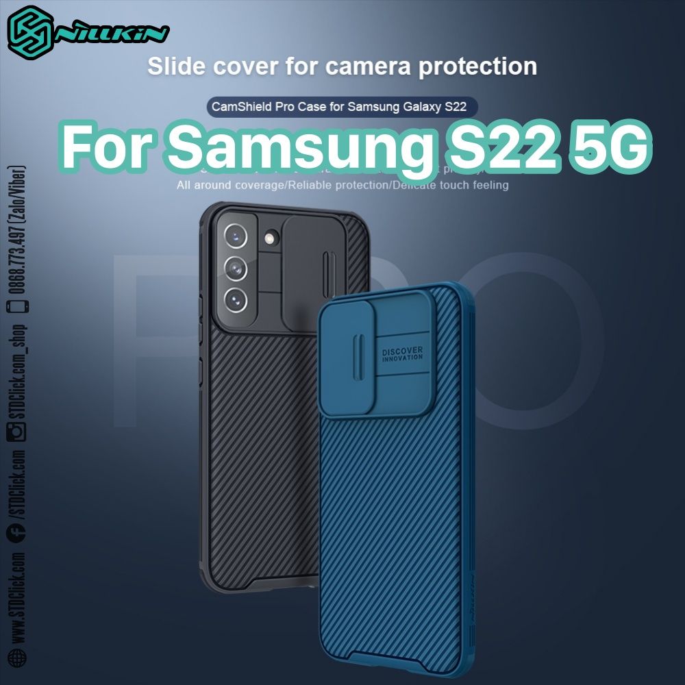 ỐP LƯNG SAMSUNG GALAXY S22 5G NILLKIN CAMSHIELD PRO BẢO VỆ CAMERA CHÍNH HÃNG