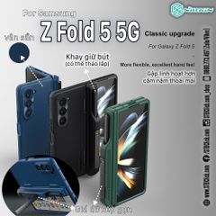 ỐP LƯNG SAMSUNG Z FOLD 5 5G NILLKIN Super Frosted Shield Fold CHÍNH HÃNG - LƯNG NHỰA CỨNG VIỀN DẺO KÈM KHAY GIỮ BÚT