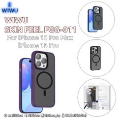 ỐP LƯNG IPHONE 15 PRO MAX - 15 PRO WIWU SKIN FEEL FGG-011 - LƯNG CỨNG NHÁM VIỀN DẺO - HỔ TRỢ SẠC KHÔNG DÂY TỪ TÍNH