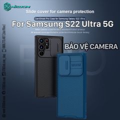 ỐP LƯNG SAMSUNG GALAXY S22 ULTRA 5G NILLKIN CAMSHIELD PRO BẢO VỆ CAMERA CHÍNH HÃNG