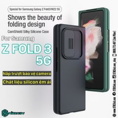 ỐP LƯNG SAMSUNG GALAXY Z FOLD 3 5G NILLKIN CAMSHIELD SILKY SILICON BẢO VỆ CAMERA CHÍNH HÃNG