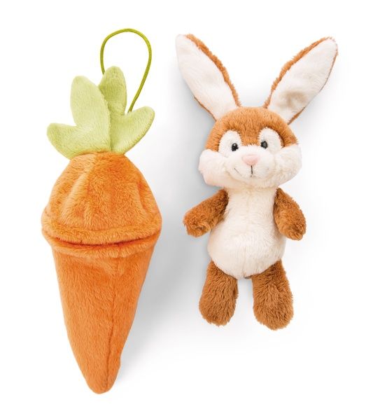 Thú nhồi bông 15cm 48089 |Rabbit in carrot thỏ|NICI Germany