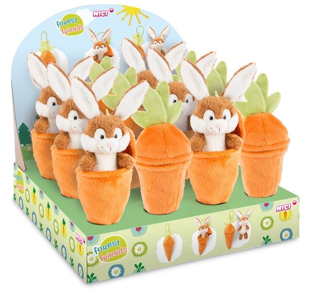 Thú nhồi bông 15cm 48089 |Rabbit in carrot thỏ|NICI Germany
