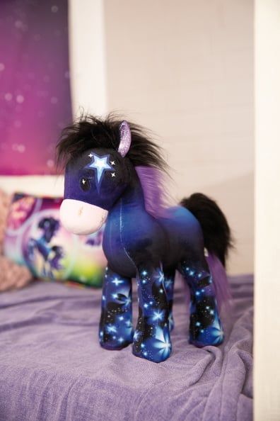 Thú nhồi bông 35cm-ngựa Pony hoa sao Pony Starflower GREEN-Nici Germany-48755