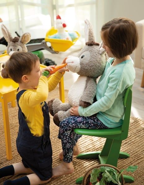 Thú nhồi bông 53cm-lừa con donkey Lee Farm friends GREEN-Nici Germany-49035