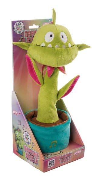 Thú nhồi bông 32cm-carnivorous plant Gisela nhảy múa GREEN Happy Flowers dancing-Nici Germany-49089