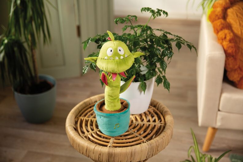 Thú nhồi bông 32cm-carnivorous plant Gisela nhảy múa GREEN Happy Flowers dancing-Nici Germany-49089