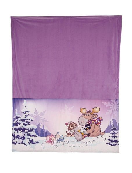 Mền bông 140x175cm hình in siêu sắc nét không phai-mền Cosy Winter GREEN-Nici Germany-49333