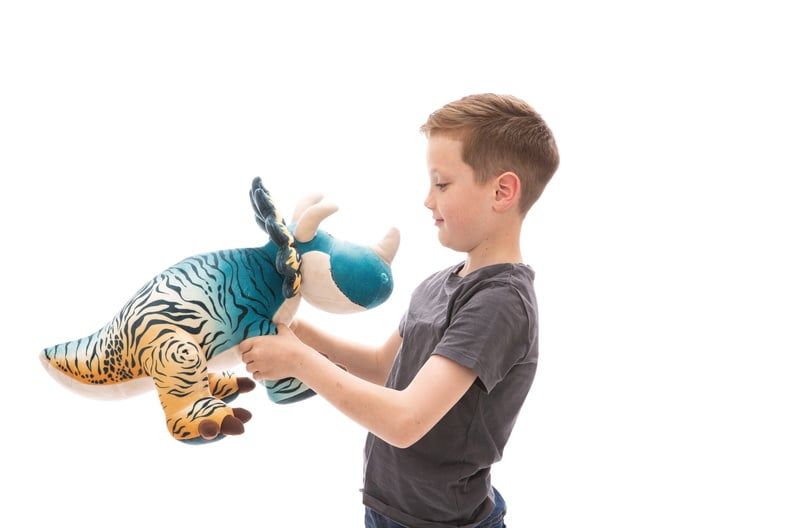 Thú bông 50cm khủng long ba sừng Triceratop Dinosaur Cerastupsy NICI DINO GREEN | NICI-49469
