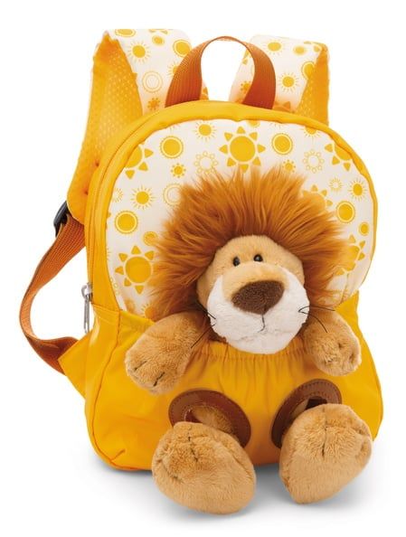 Ba lô cặp NICI Travel friends màu vàng mặt trời & sư tử lion 25cm | NICI-49846