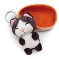 Thú nhồi bông 8cm-thú cưng ngủ ngoan Sleeping Pets GREEN móc khóa NICI 49981