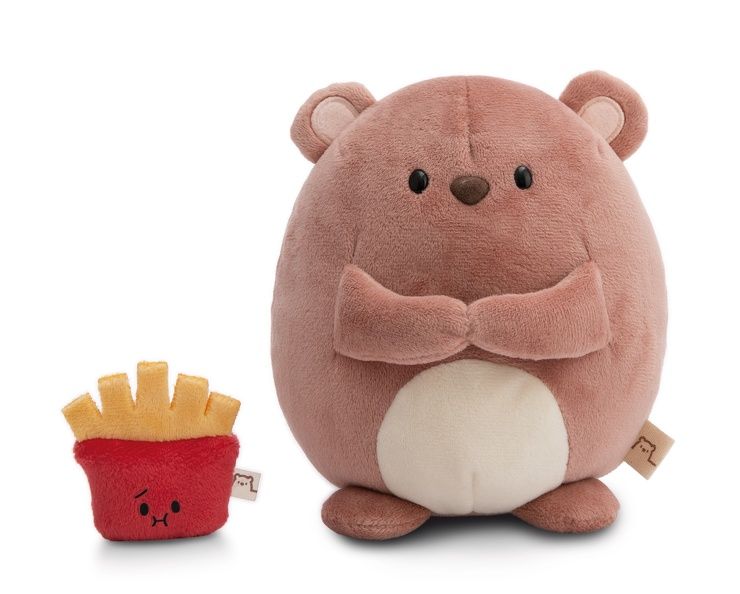 Thú nhồi bông 27cm-gấu bear Nomo with friench fries NICI My Mochi - NICI 61408