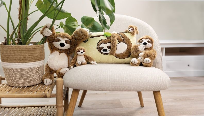 Thú nhồi bông 35cm 61214 |sloth Slobby bé lười|NICI Germany