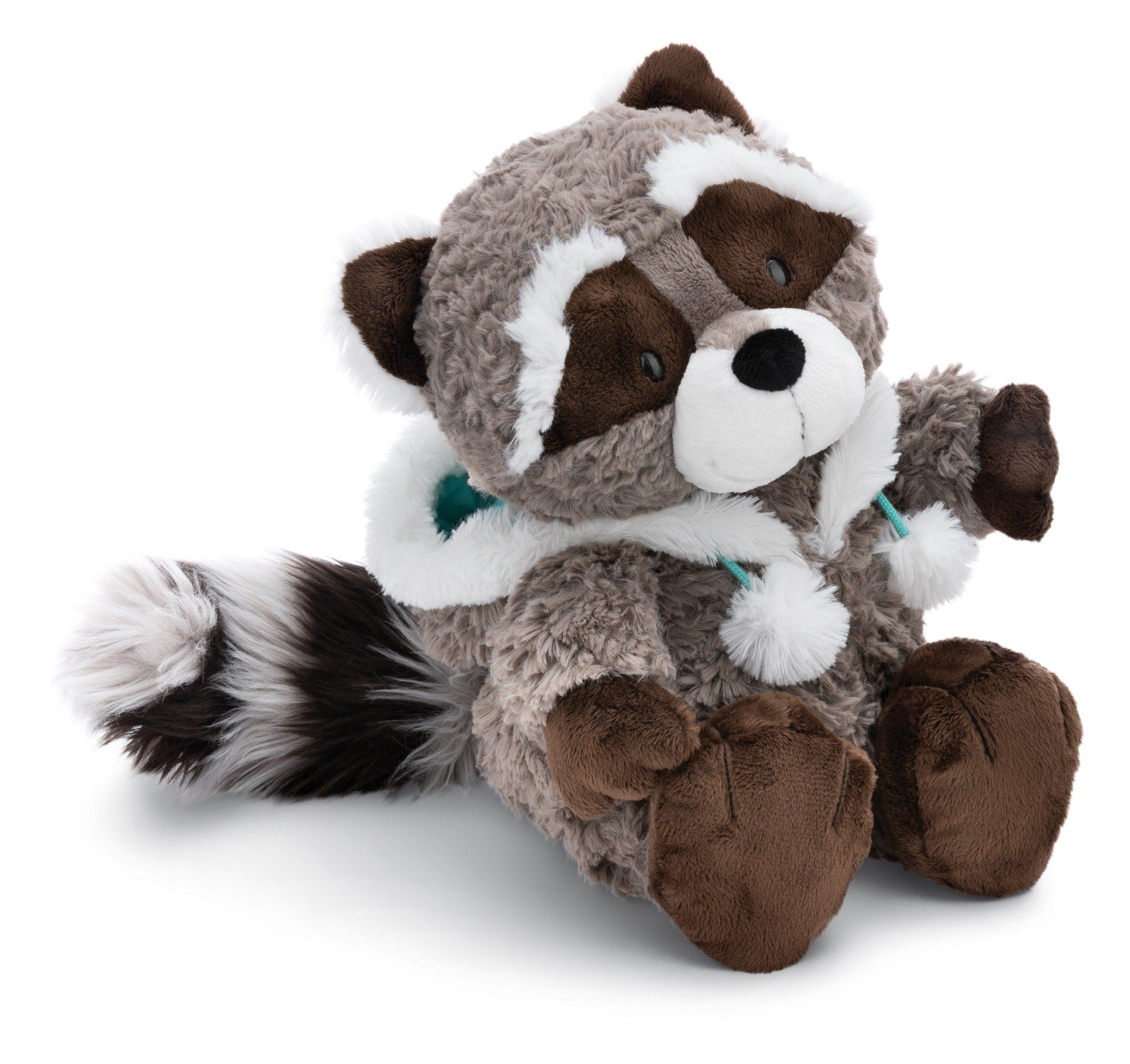 Thú bông NICI Germany GREEN gấu mèo Lenno siêu mềm mịn | Soft toy Raccoon Lenno standing | NICI Dreamy Winter