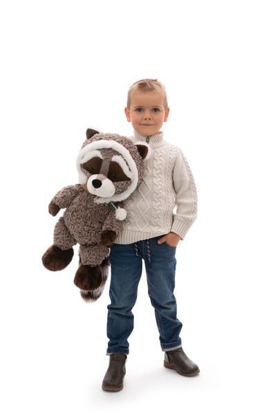 Thú bông NICI Germany GREEN gấu mèo Lenno siêu mềm mịn | Soft toy Raccoon Lenno standing | NICI Dreamy Winter