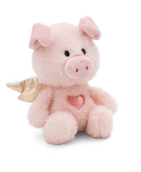 Thú nhồi bông 28cm 61451 |Guardian Angel pig La La Piggie thiên thần hộ mệnh heo hồng may mắn |NICI Germany