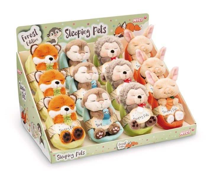 Thú nhồi bông 12cm 61580 |Sleeping Pets Forest thú rừng ngủ ngoan|NICI Germany