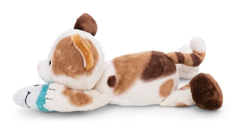 Thú nhồi bông 30cm 62151 |cat calico fish lying mèo tam thể ăn cá nằm|NICI Germany