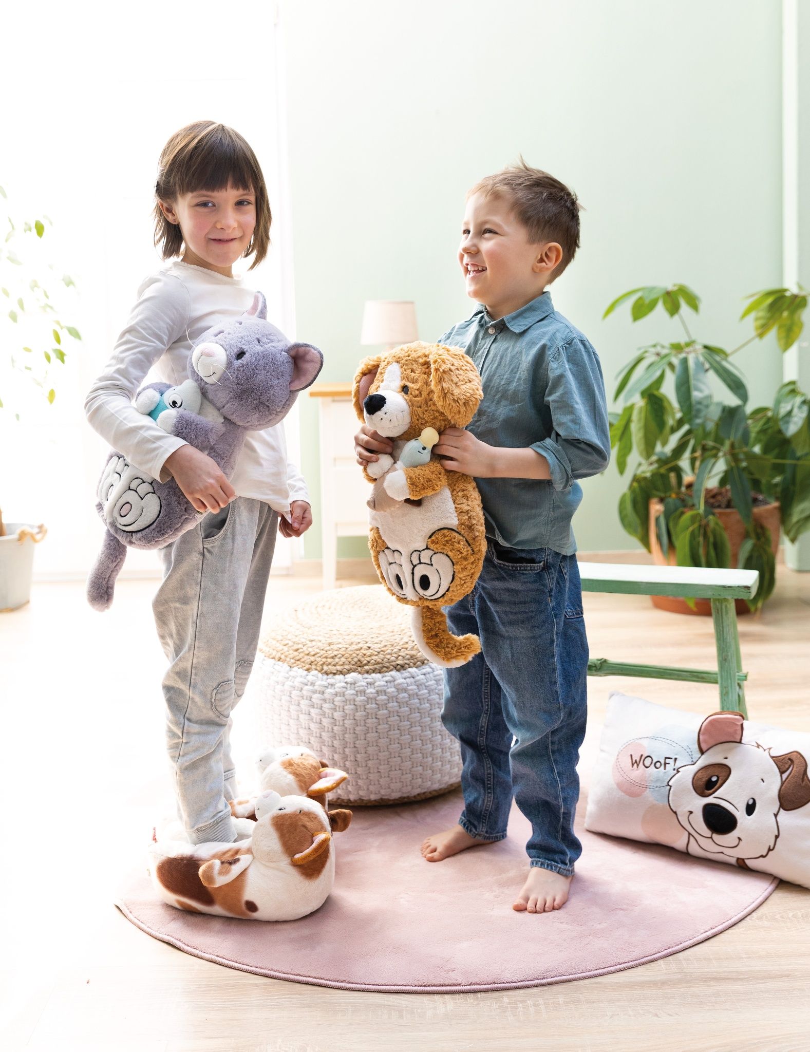 Thú nhồi bông 35x20cm 62165 |dog brown duck lying chó săn vịt|NICI Germany