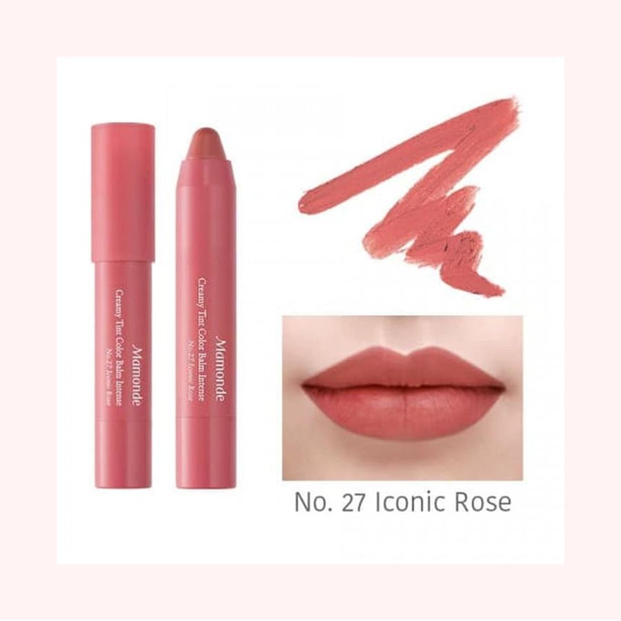 SON BÚT CHÌ MAMONDE CREAMY TINT COLOR BALM INTENSE NO.27 ICONIC ROSE