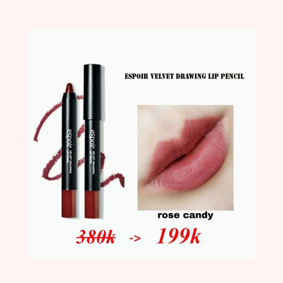 SON BÚT CHÌ ESPOIR VELVET DRAWING LIP PENCIL - ROSE CANDY