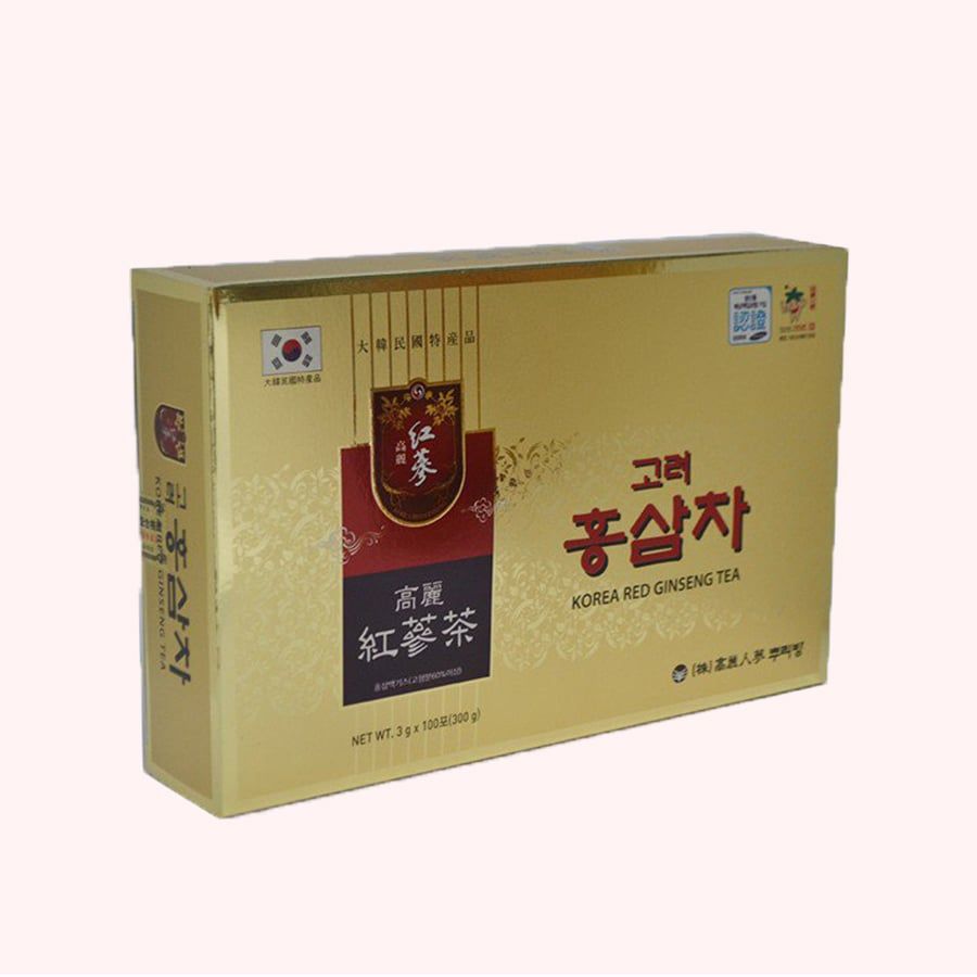 TRÀ HỒNG SÂM HÀN QUỐC – KOREA RED GINSENG TEA ( HỘP 100 GÓI )