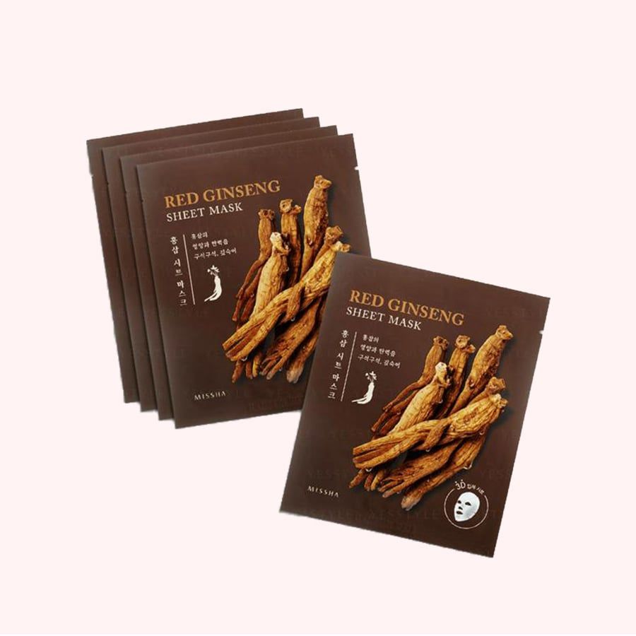MẶT NẠ HỒNG SÂM MISSHA RED GINSENG SHEET MASK 3D